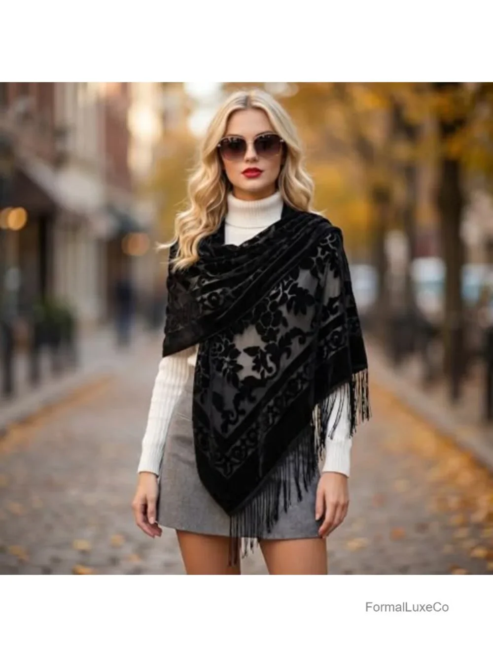 Elegant Velvet Shawl and Wrap for Evening Dresses Wedding Sheer Scarf